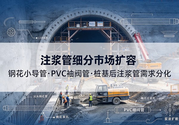 裕民注浆管细分市场扩容，隧道钢花小导管、PVC 袖阀管、桩基后注浆管需求分化